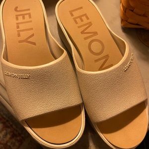 Lemon Jelly Wedge Slides 37 or 6.5